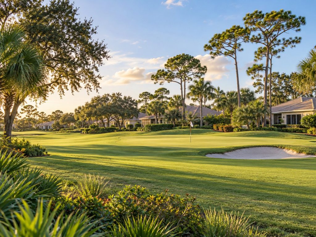 Golf course community with fairway and homes on Florida’s Treasure Coast
