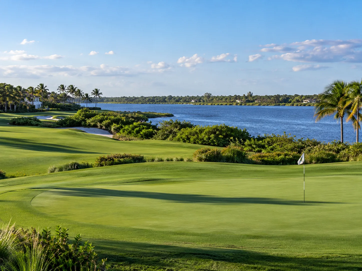 Newer golf community with waterfront golf green on Florida’s Treasure Coast